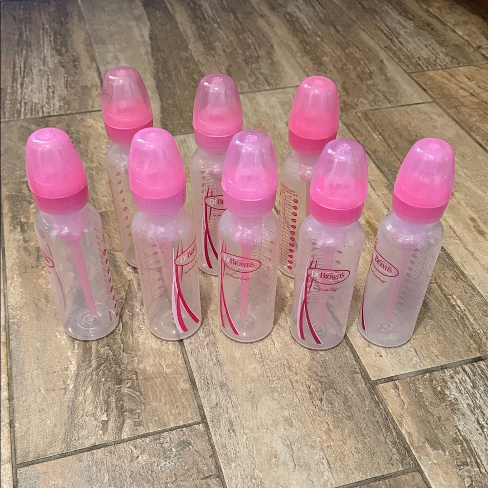 Dr. Brown's Pink Baby Bottles - Pack of 8